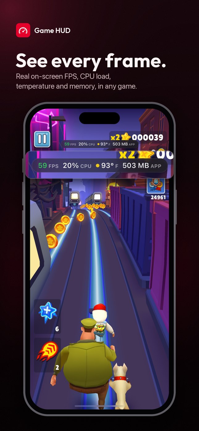 Game HUD: See every frame.