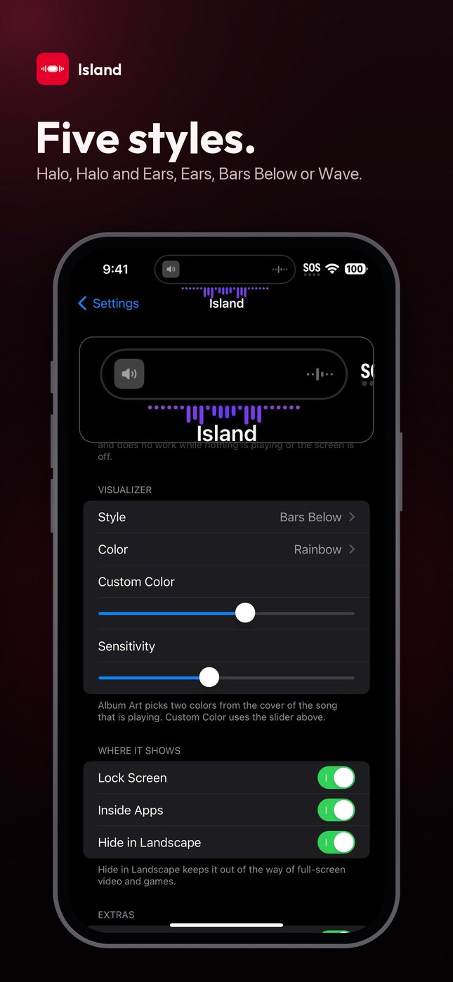 Island: Five styles.